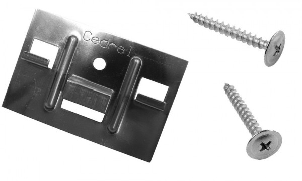 КЛЯММЕР + САМОРЕЗЫ 3,9Х30ММ ДЛЯ CEDRAL CLICK 250 ШТ (ПО ДЕРЕВУ) купить в Новотроицке