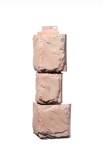 Угол Фасайдинг Серия «Камень крупный» Терракотовый купить в Новотроицке