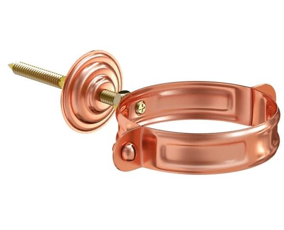 Водосток Aquasistem, система 125x90 - Хомут для крепления трубы медный d90мм купить в Новотроицке