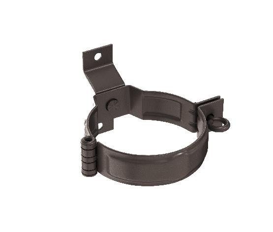 Водосток Aquasistem, система 125x90 - Декоративный хомут трубы под дерево с комплектом крепления RR 32 Тёмно-Коричнневый купить в Новотроицке