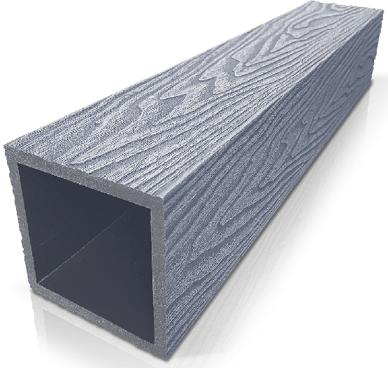 Столб ДПК 3D GardenParkett фактура дерева Серый купить в Новотроицке