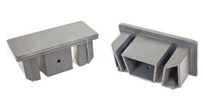 Заглушка для перил торцевая из алюминия GardenParkett Серый