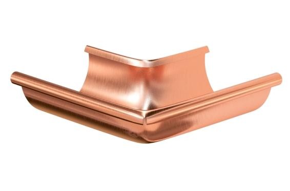 Водосток Aquasistem, система 150/100 - Угол желоба наружный медный 90° купить в Новотроицке