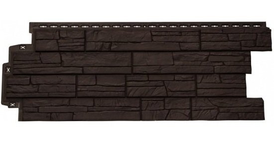 Фасадная панель Grand Line Сланец Шоколадный (коричневый) купить в Новотроицке