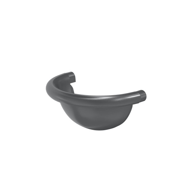 Водосток Aquasistem, система 125x90 - Заглушка желоба полукруглая RR 23 Маренго купить в Новотроицке