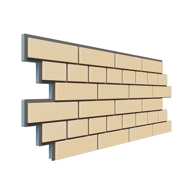 Фасадная термопанель Доломит кирпич 20мм Светло-жёлтый купить в Новотроицке