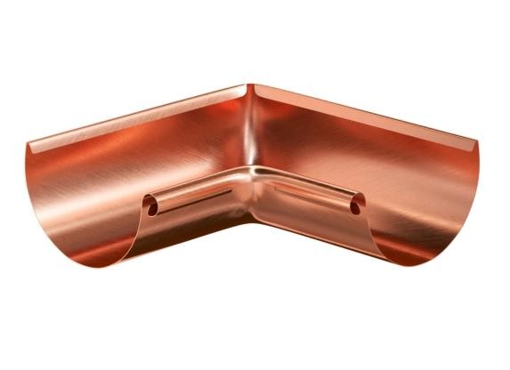 Водосток Aquasistem, система 150/100 - Угол желоба внутренний медный 90° купить в Новотроицке
