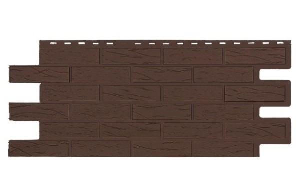 Фасадная панель T-Siding Кирпич Саман Эко Браун купить в Новотроицке