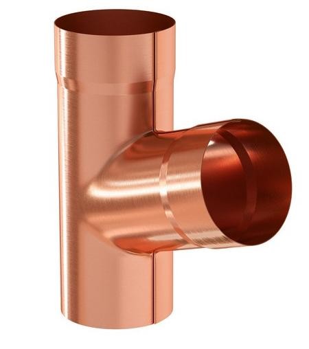 Водосток Aquasistem, система 125x90 - Тройник трубы медный купить в Новотроицке