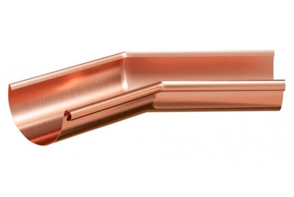 Водосток Aquasistem, система 150/100 - Угол желоба внутренний медный 135° купить в Новотроицке