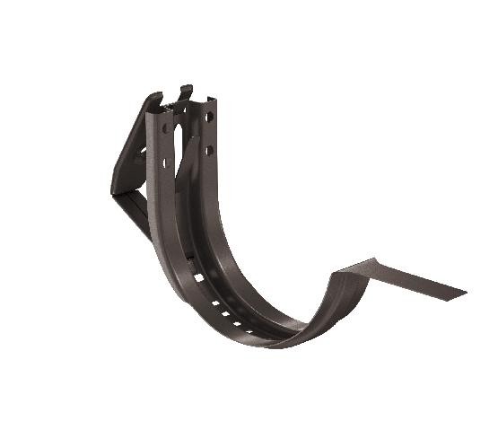 Водосток Aquasistem, система 125x90 - Крюк крепления желоба короткий регулируемый RR 32 Тёмно-Коричневый купить в Новотроицке