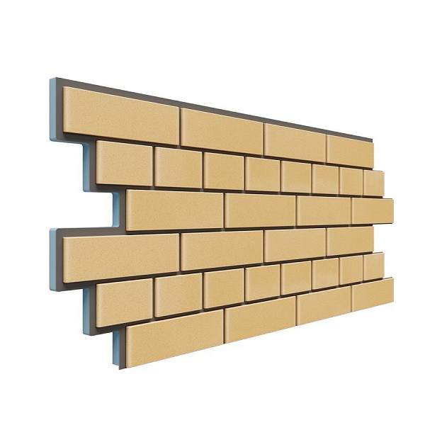 Фасадная термопанель Доломит кирпич 20мм Жёлтый купить в Новотроицке