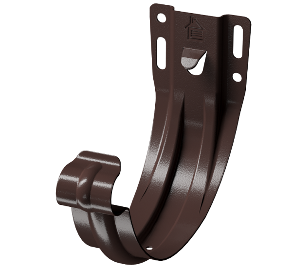 Карнизный кронштейн (штампованный) D125Döcke STAL PREMIUM Шоколад, (RAL 8019) купить в Новотроицке