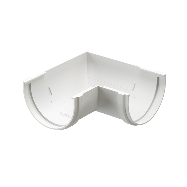 Угол желоба 90˚ Docke Premium ПВХ - Пломбир купить в Новотроицке