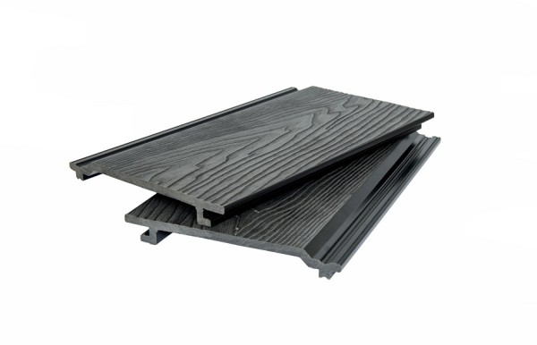 Фасадная доска POLIVAN GROUP 3D фактура дерева DENPASAR чёрный купить в Новотроицке