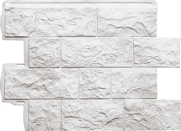 Фасадная панель Альта-Профиль Туф ЭКО Белый купить в Новотроицке